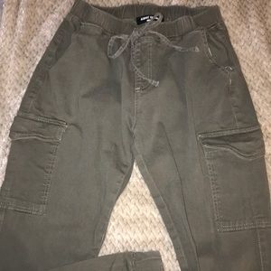 Olive Green Cargo Joggers